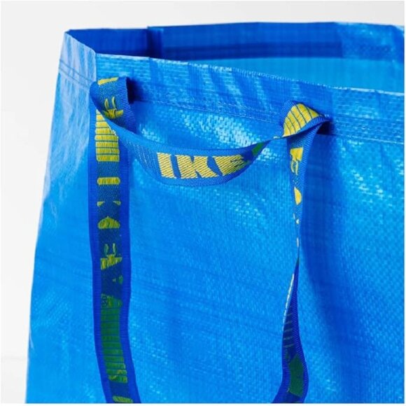 IKEA LARGE BLUE BAG 4-Pack FRAKTA Shopping Grocery Laundry Storage Tote - Picture 7 of 10